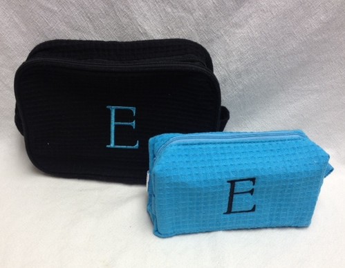 Make up bag gift set - waffle weave- assorted colors - Image 3