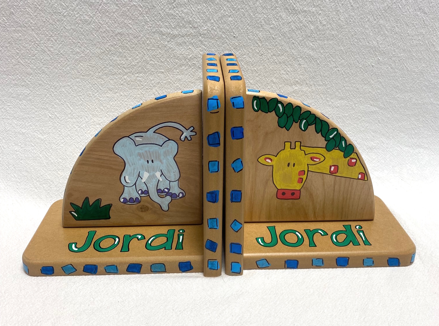 Jungle animal bookends