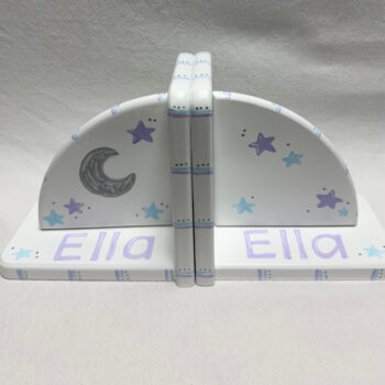 Moon and stars bookends