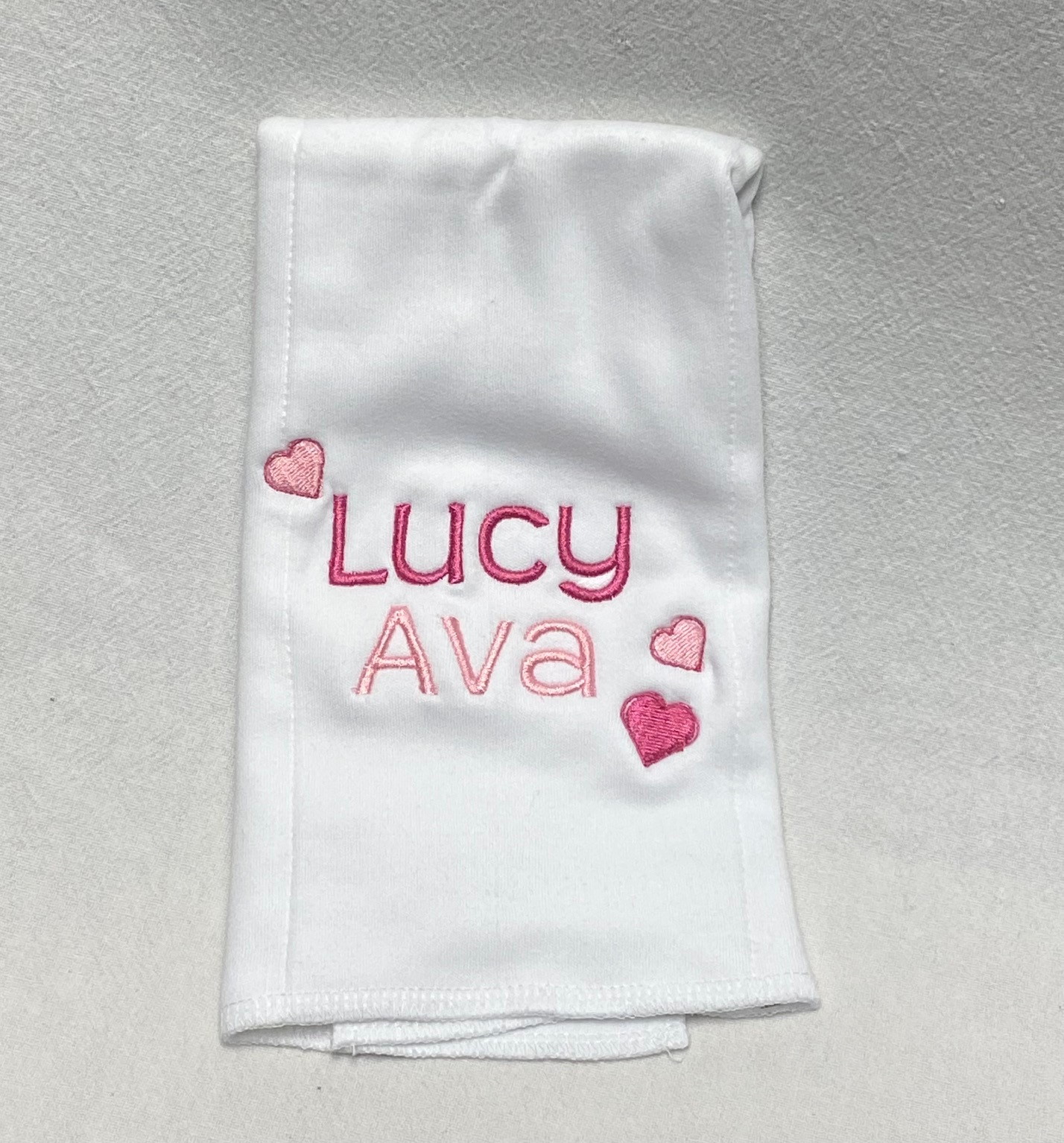 Burp cloth embroidered set - pink - Image 3