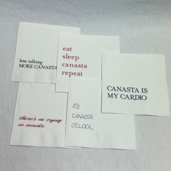 Canasta cocktail napkin set