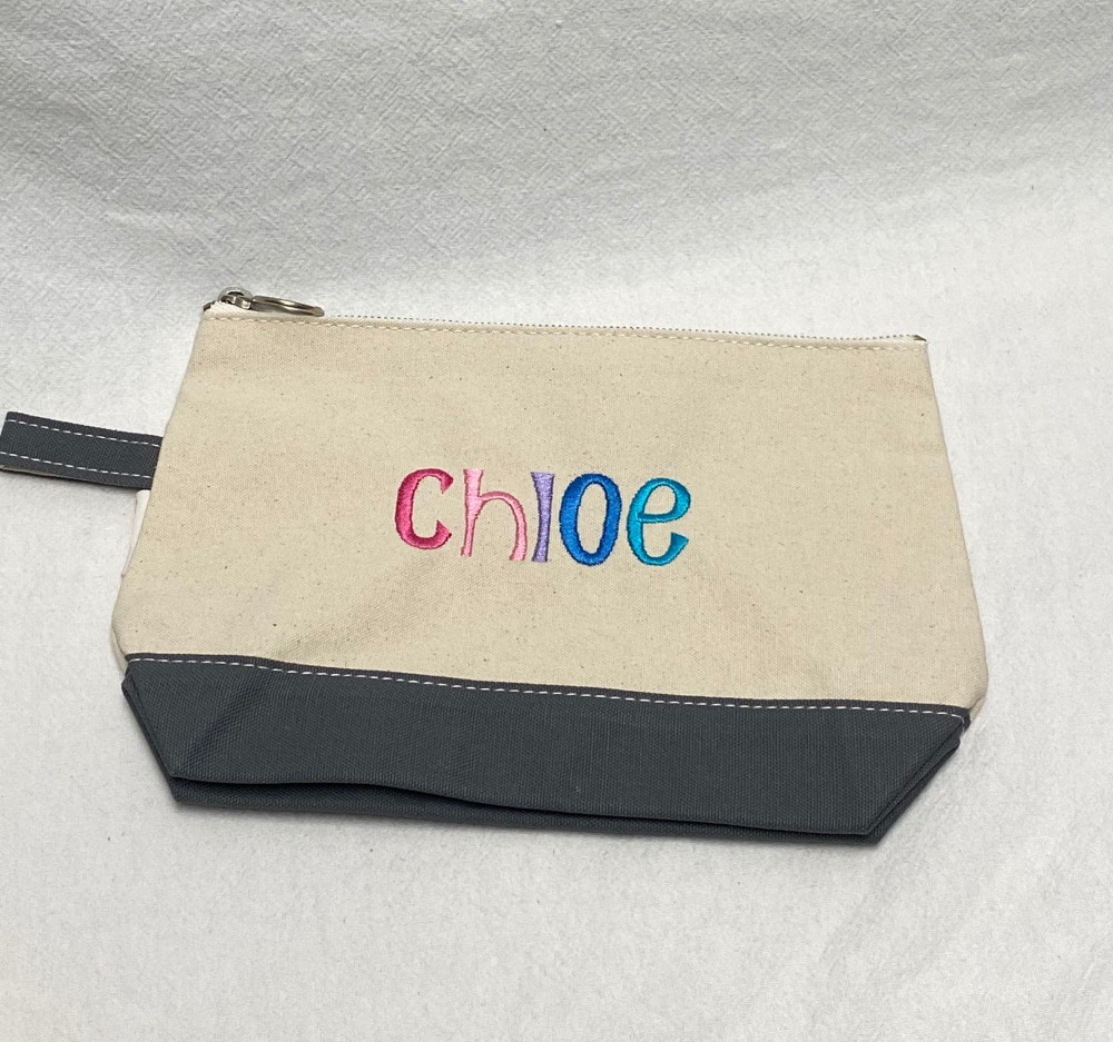 Make up bag -  canvas zip case - assorted colors - limited quantities - Image 5