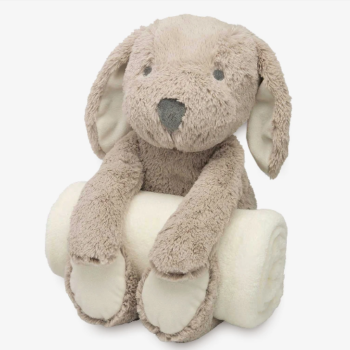 baby huggie puppy and blanket set
