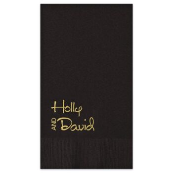 Luxe guest towels - additional fonts available