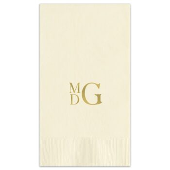 Stacked monogram guest towels