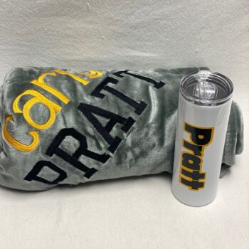 Gift set - fleece blanket and tumbler set - custom made for any school