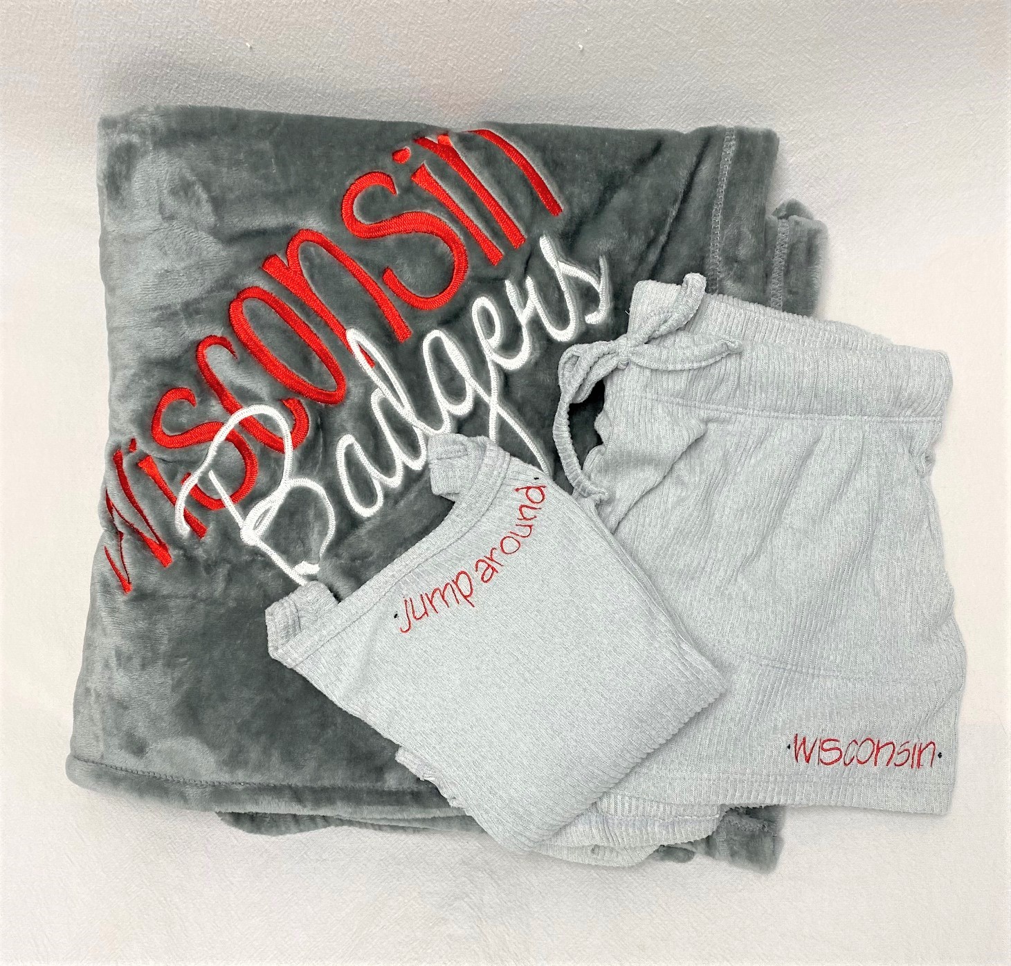 Gift set - blanket and pajamas- available for any school
