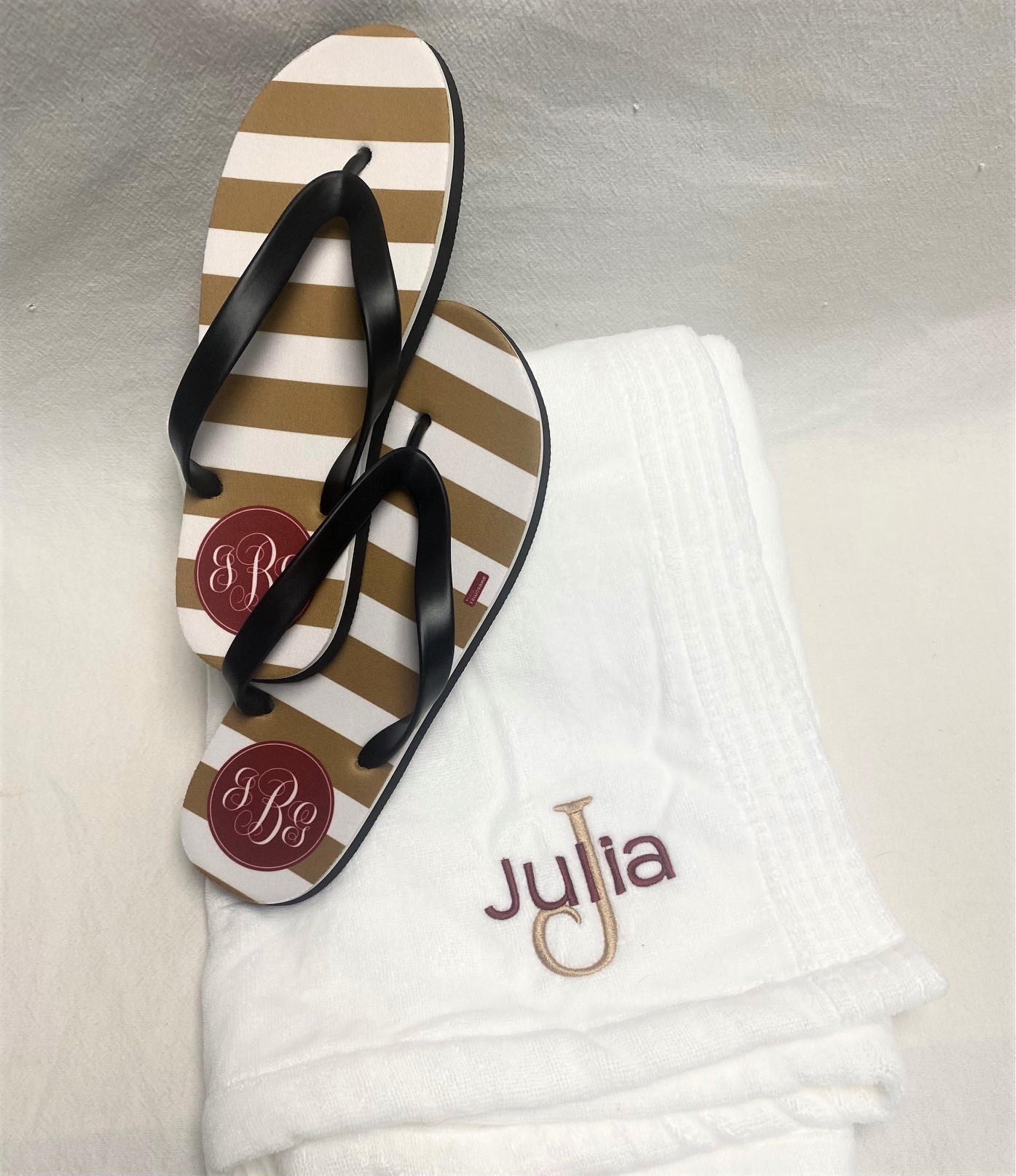 Gift set - Flip flops and towel wrap - assorted colors available - Image 6