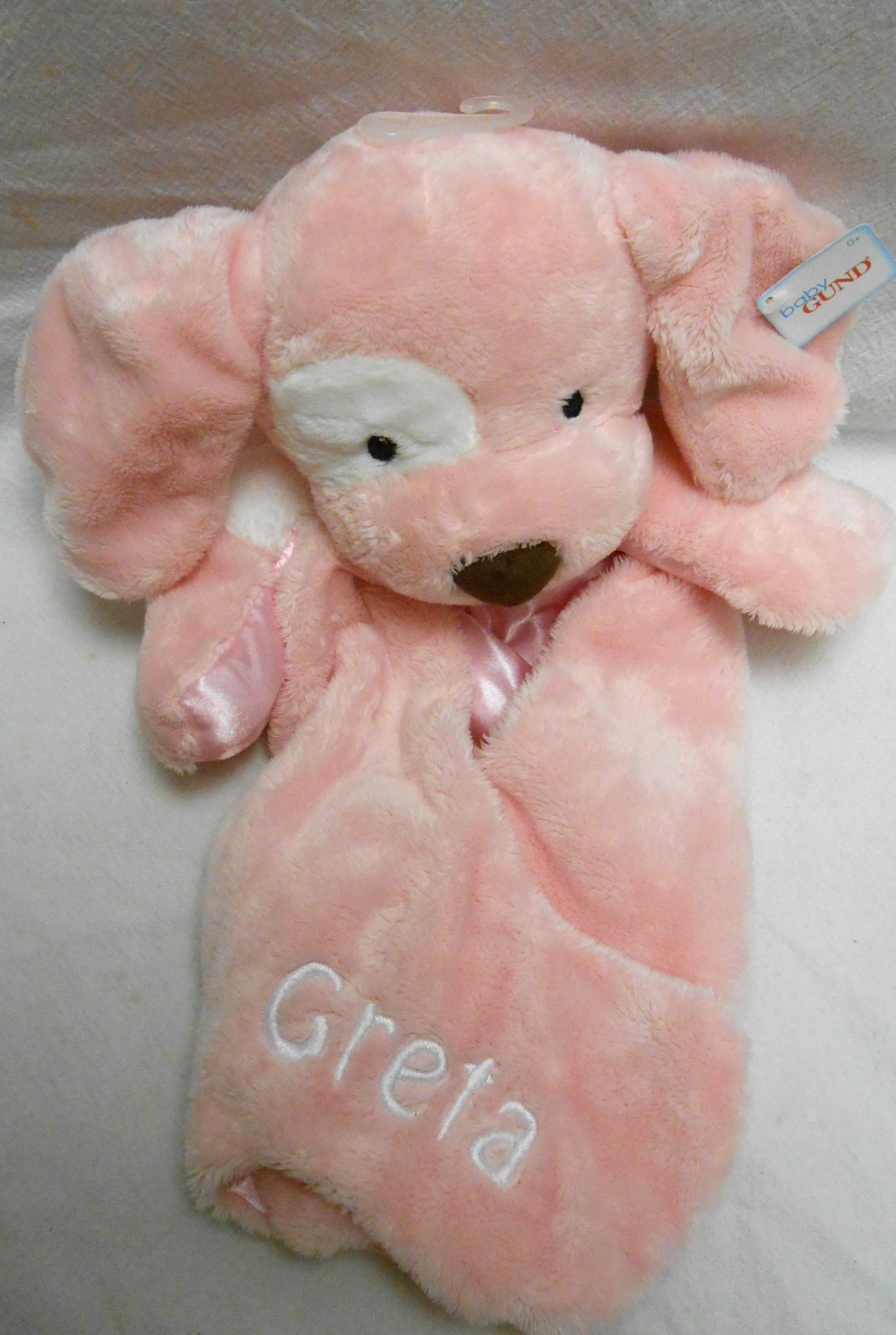 gund pink bear blanket