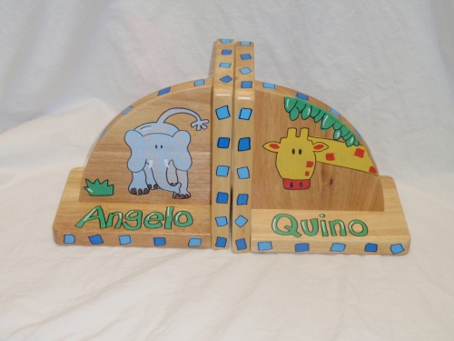 Jungle animal bookends