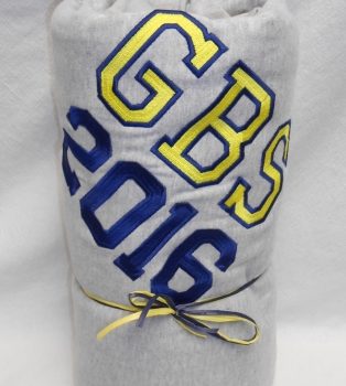 High School XL sweatshirt blanket - monogrammed design