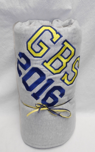 High School XL sweatshirt blanket - monogrammed design
