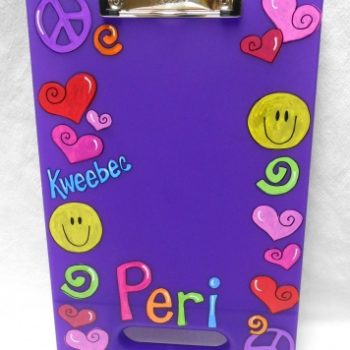 Clipboard keeper - camp peace & happiness
