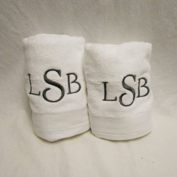 Monogrammed hand towel set
