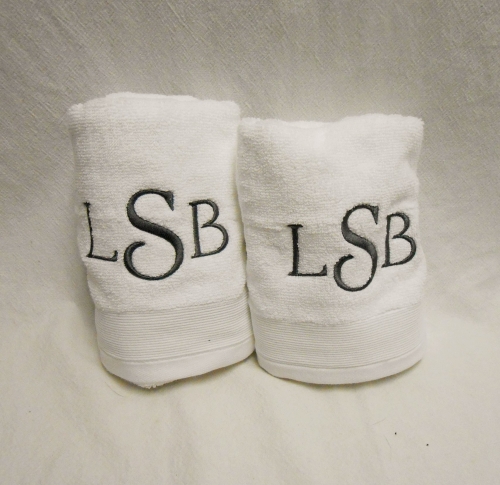 Monogrammed hand towel set