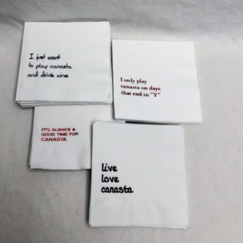 Canasta cocktail napkin set