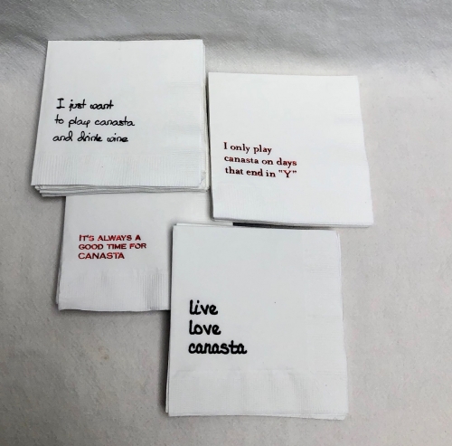 Canasta cocktail napkin set