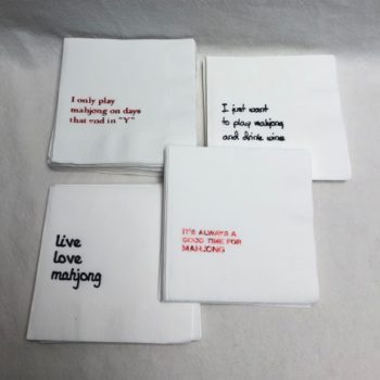 Mahjong cocktail napkin set