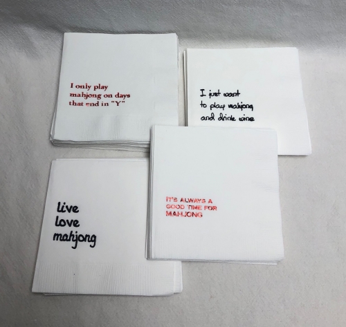 Mahjong cocktail napkin set