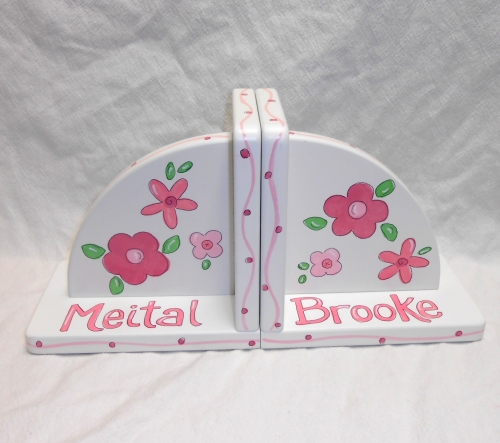 Floral bookends
