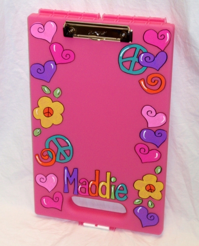 Clipboard keeper - hearts & flowers
