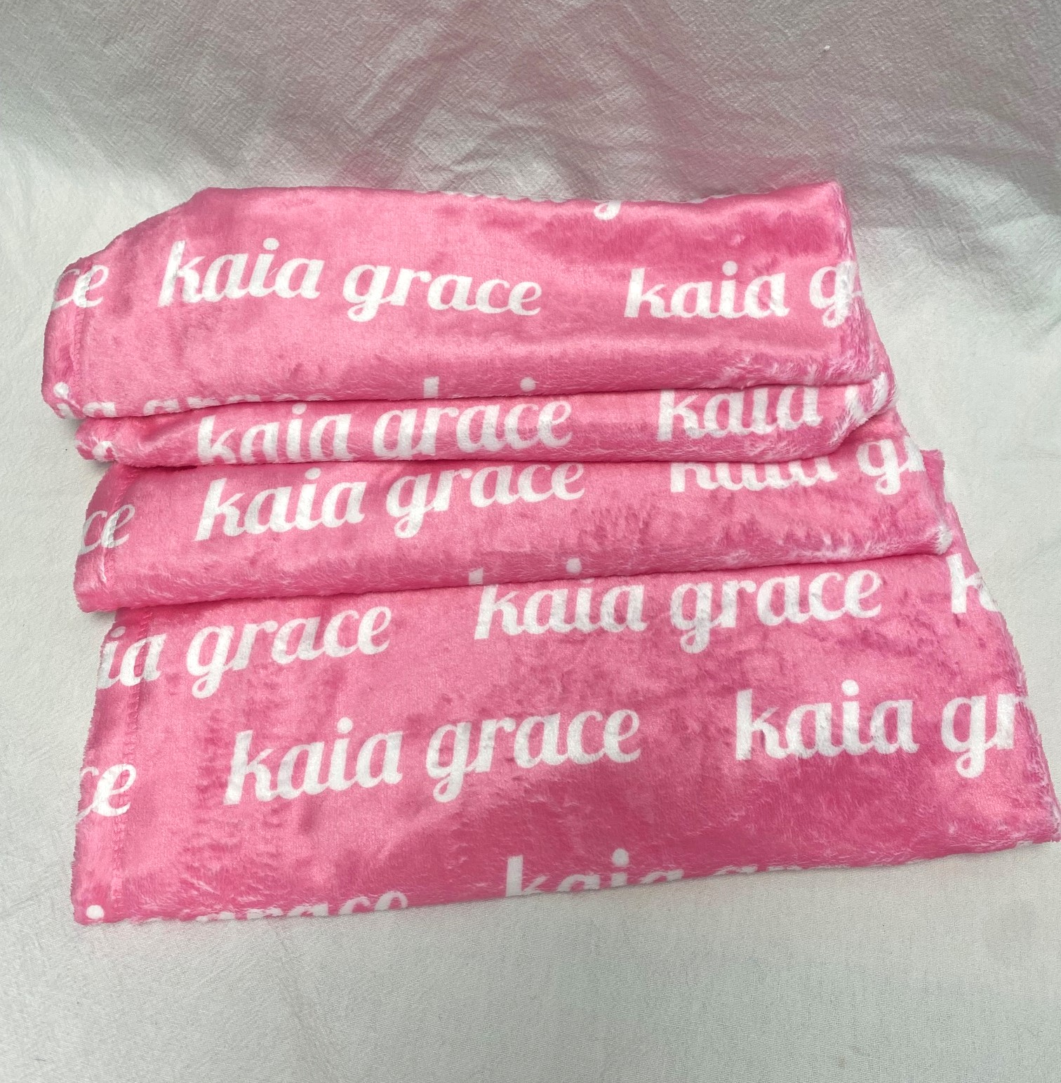 baby blanket - classic custom name - assorted colors - Image 3