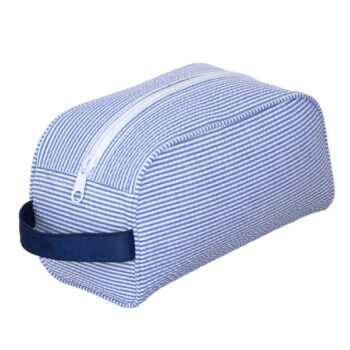 Dopp kit - navy seersucker