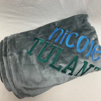 Blanket - fleece lc name style- available for any school