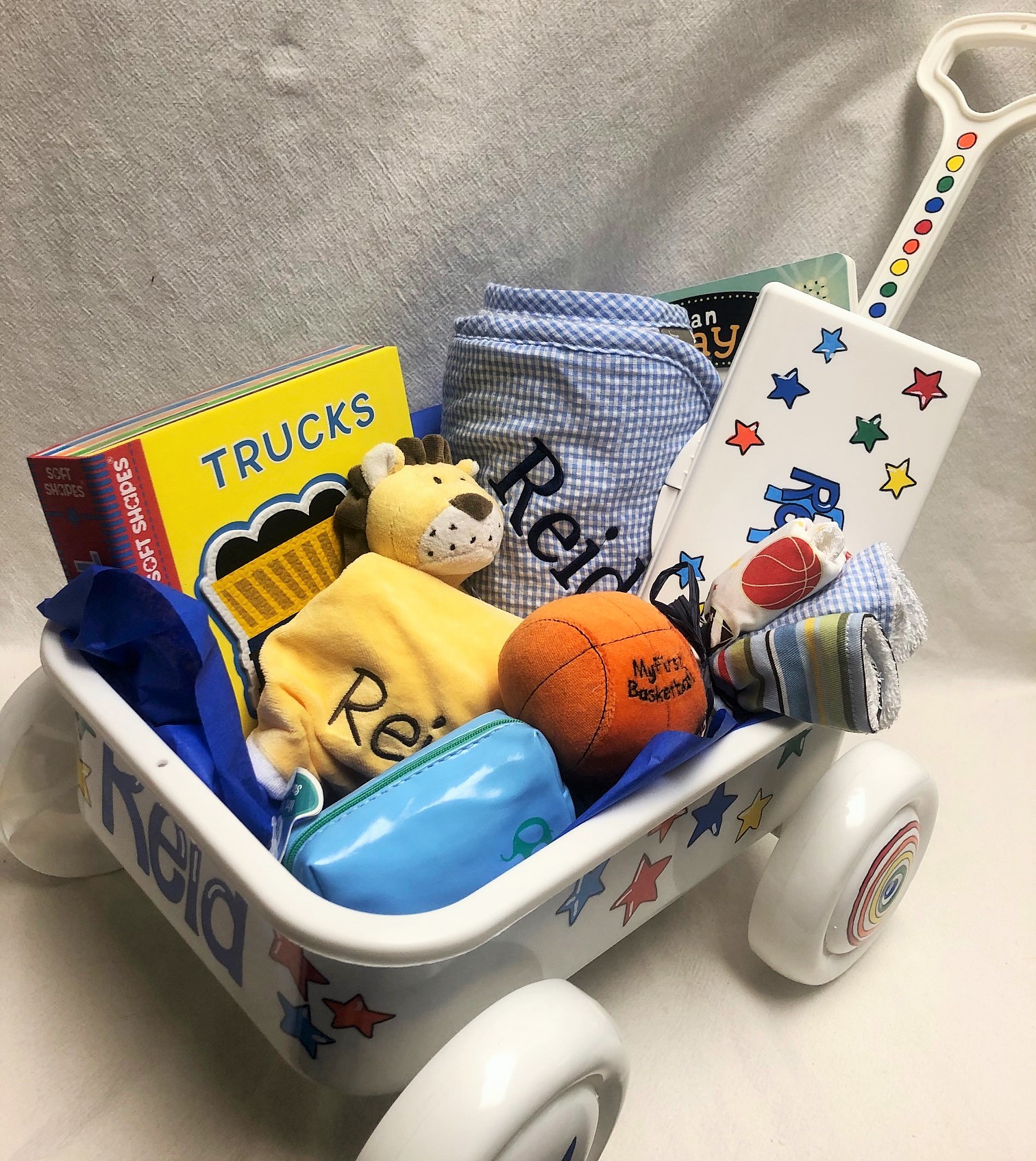 Toy wagon gift basket Kidoodles Inc