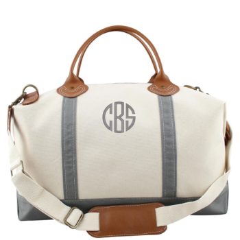 Weekender bag - canvas grey trim