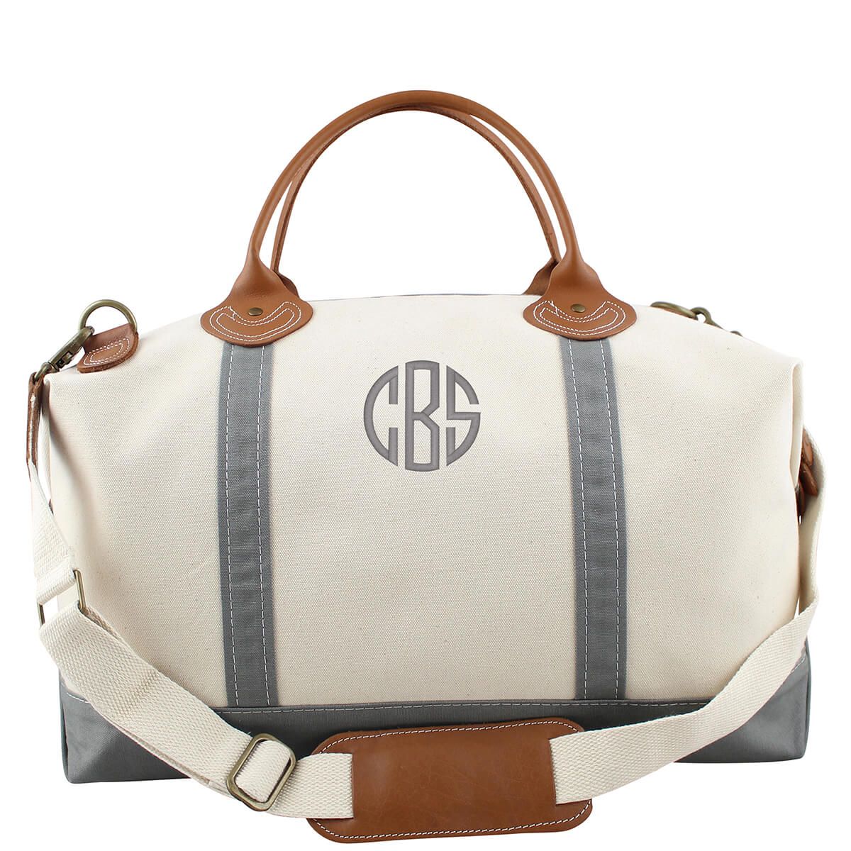 Weekender bag - canvas grey trim
