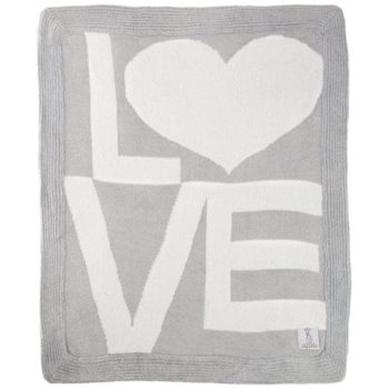baby blanket - Little Giraffe - grey LOVE