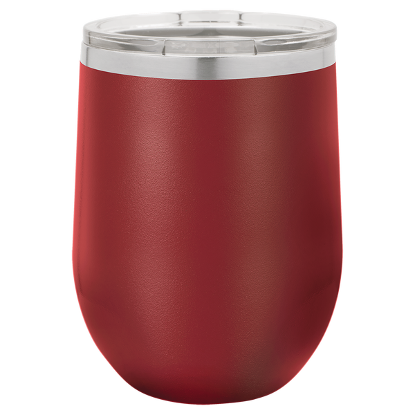 12 ounce stemless wine tumbler - multiple colors & fonts - Image 6