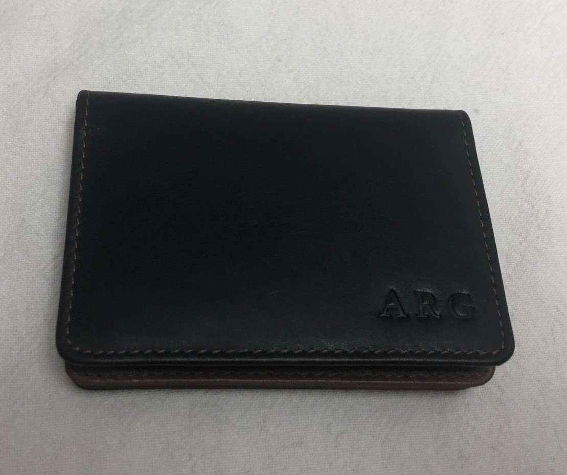 Business card holder - leather embossed - Image 3