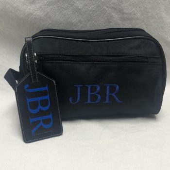 Dopp kit and luggage tag set