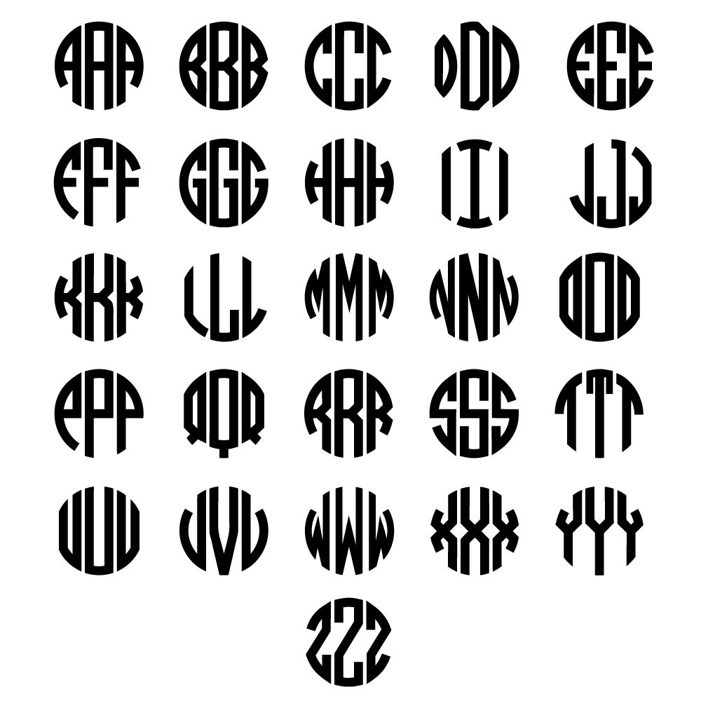 Coaster set - round monogram - Image 4