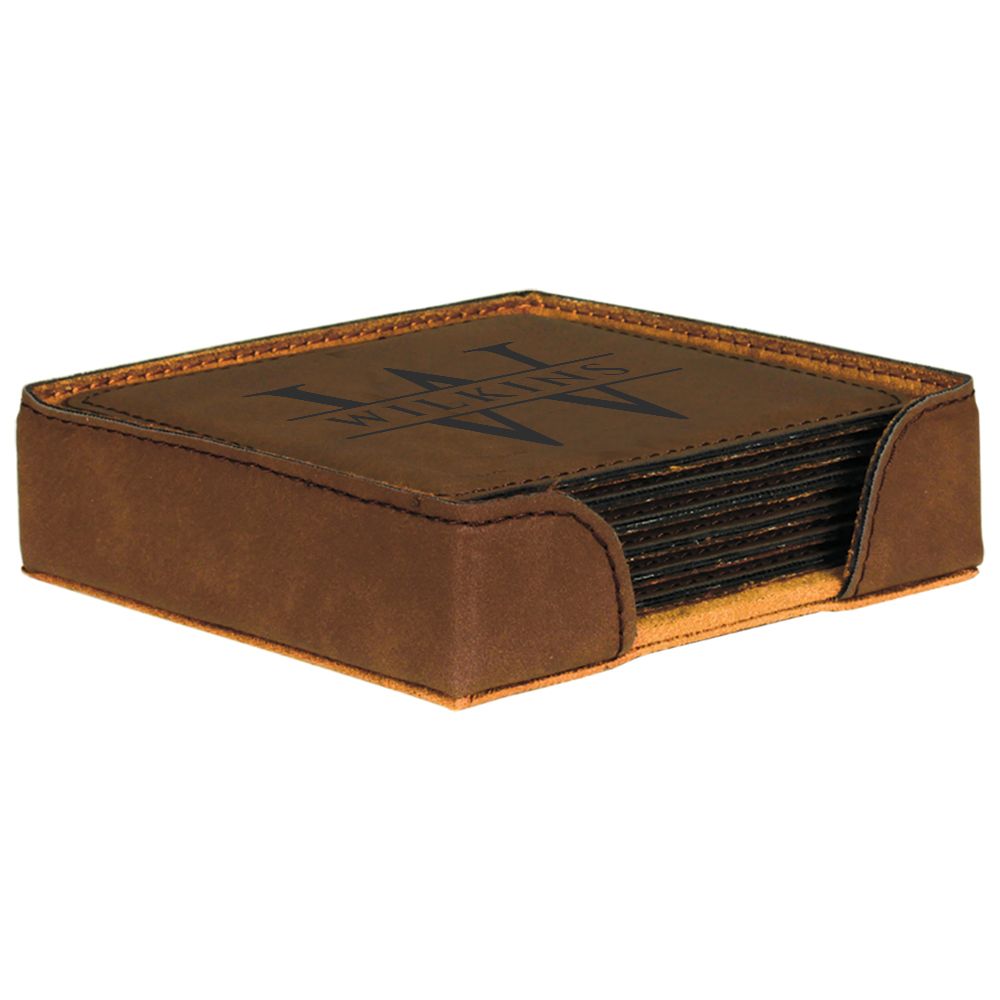 Coaster set - square monogram - Image 2