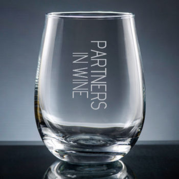 Engraved stemless wine glass - assorted wine sayings