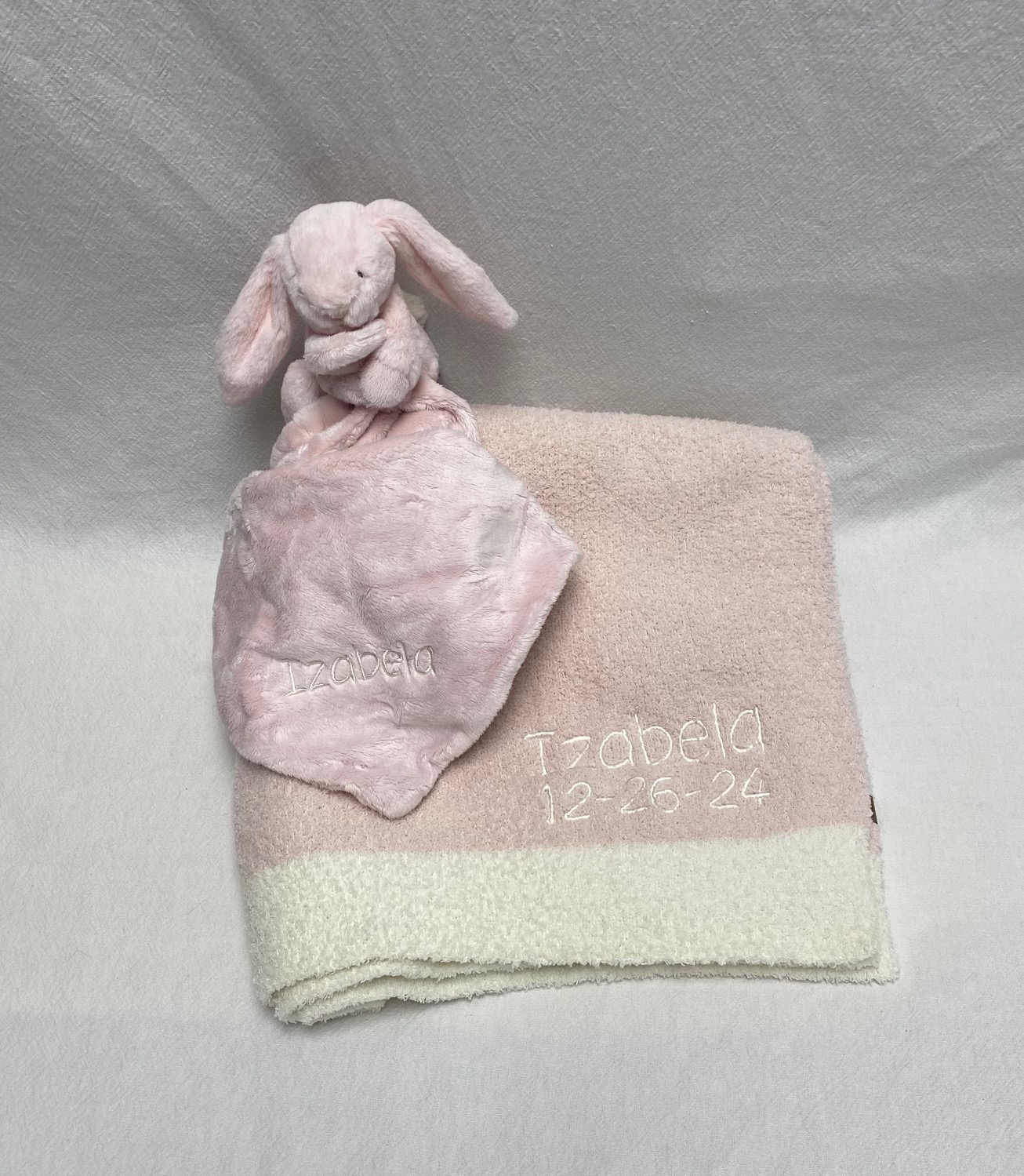 Mini lovey - pink bunny - Image 2