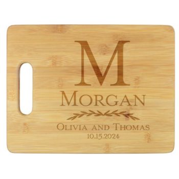 Engraved bamboo cutting board -Together style