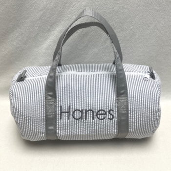 Duffel bag - grey seersucker