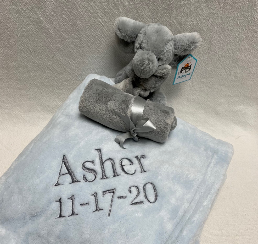Baby blanket and lovey set - multiple colors available