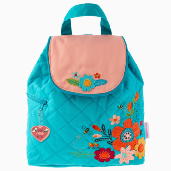 Quilted backpack - flowers