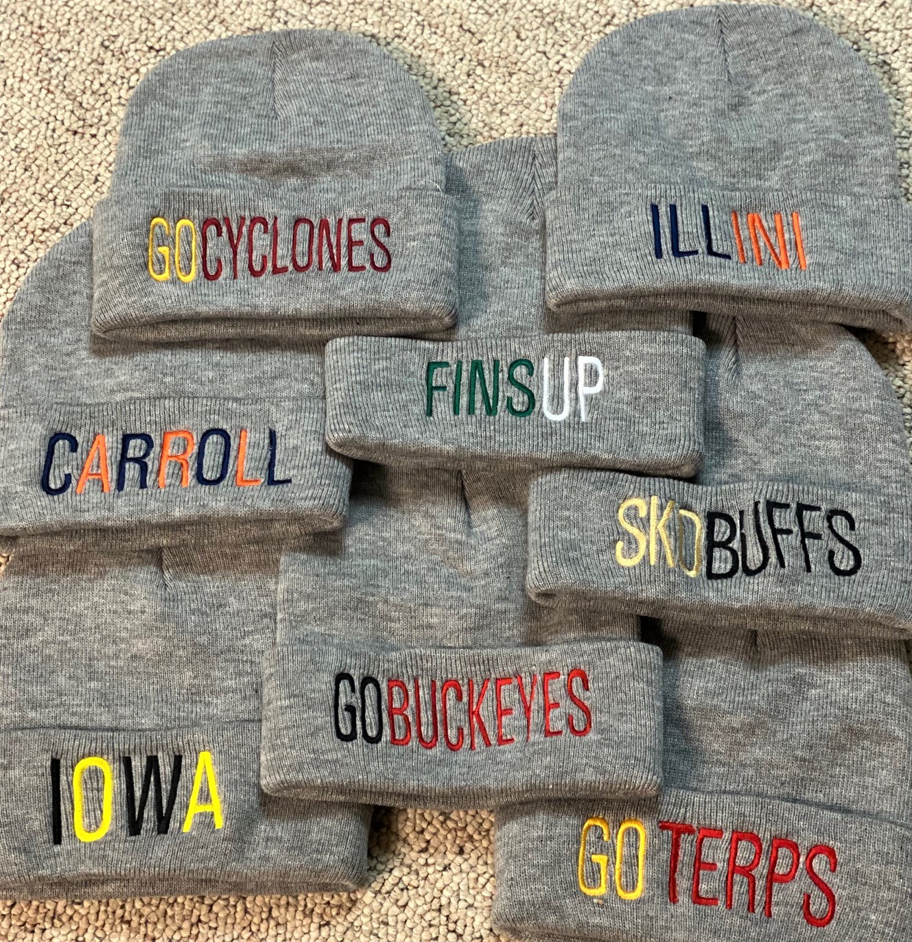 Knit beanie hat- available for any school - Image 3