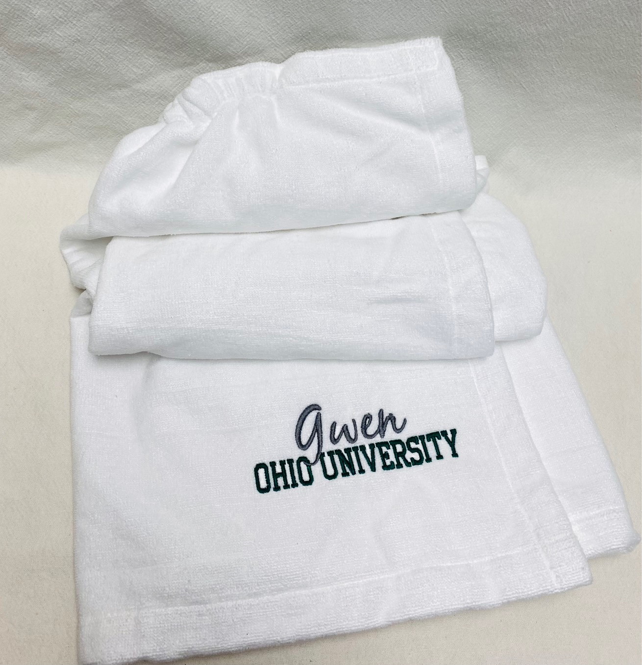 Gift set - towel wrap and canvas make up set - many colors available - Image 6