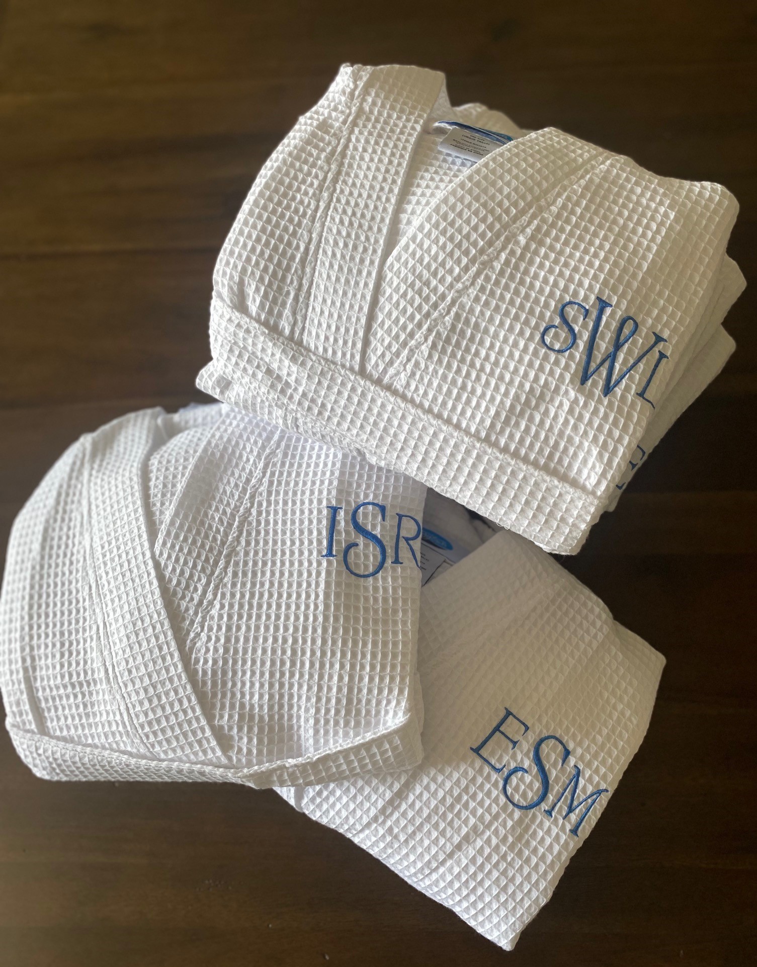 Robe - Monogrammed waffle weave robe - Image 3