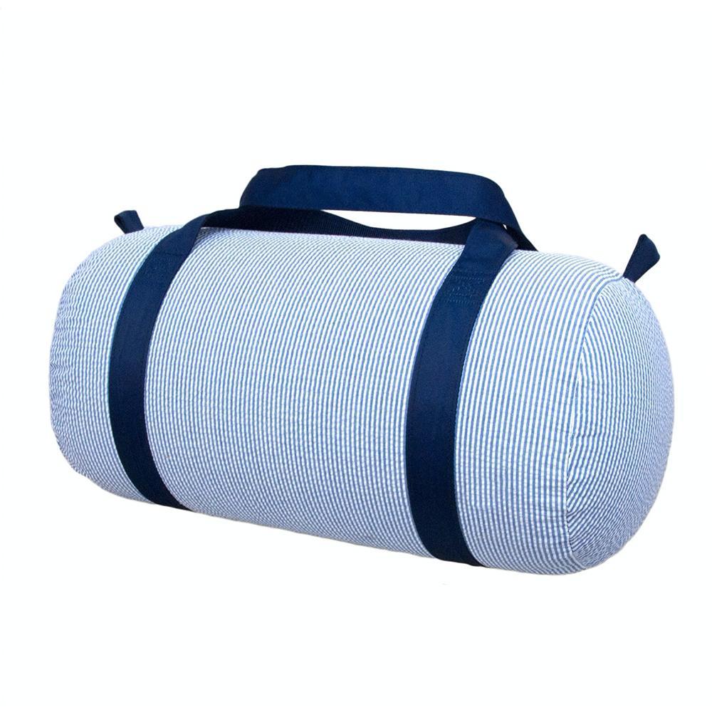 Duffel bag - navy seersucker - Image 2