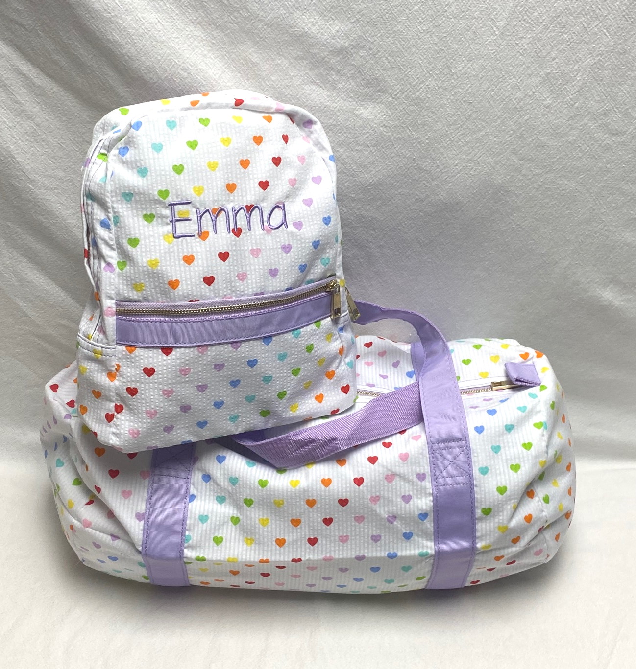 Mint tiny hearts travel set