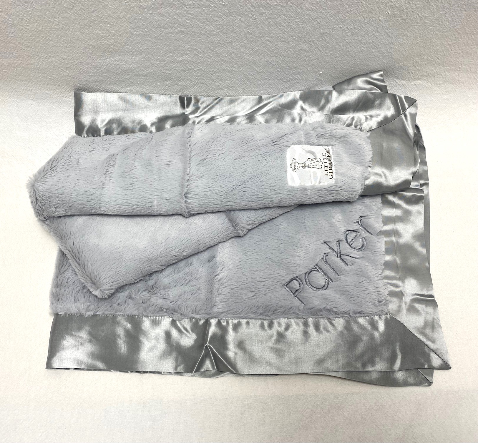 baby blanket - Little Giraffe luxe grey - Image 4