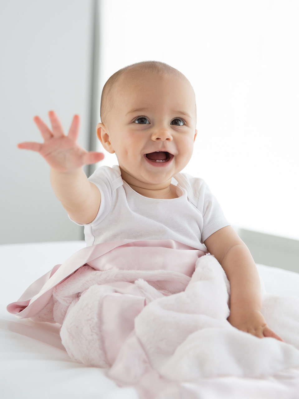 baby blanket - Little Giraffe luxe pink - Image 4